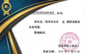 服務(wù)等級證書(shū)壹級資質(zhì)